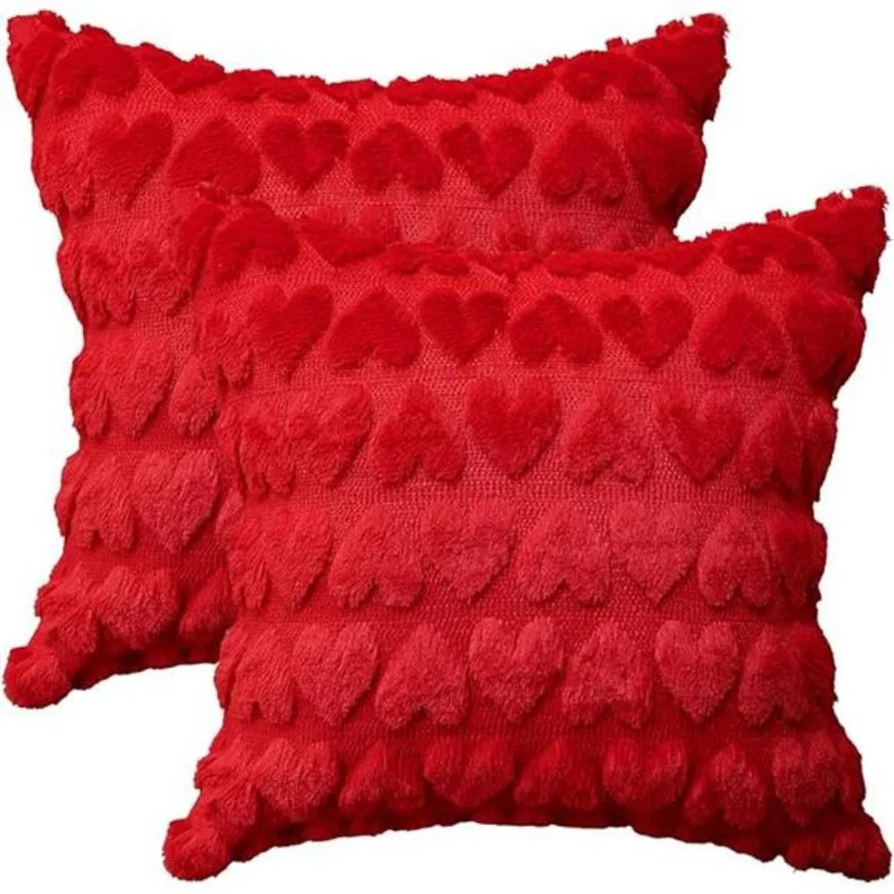 colorlife Valentine's Day Love Heart Throw Pillow Cover Set of 2, 18 x 18